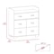 Tuhome Alyn Dresser, Four Legs, Four Drawers, One Double Drawer, Superior Top, White CLB7154 - alternate 5